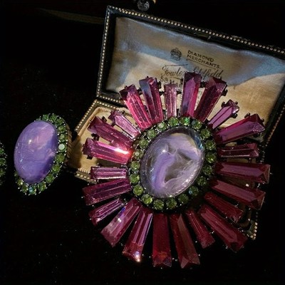 Vintage Barock Strass Sonne Blume Broschen Schmuck Accessoire Damen Herren Retro