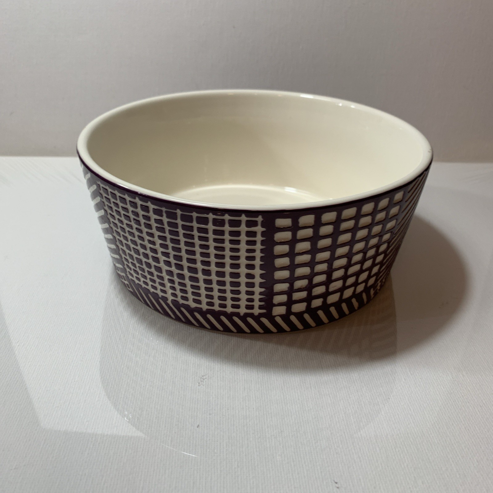 Boots & Barkley Pet Bowl 6 cups/48 oz Purple/White New