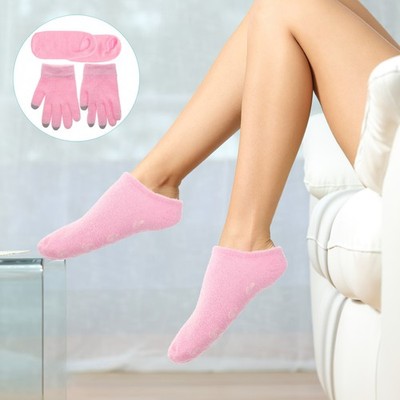  4 STÜCKE GEL Feuchtigkeitsspendende Spa Handschuhe und rissige trockene Haut