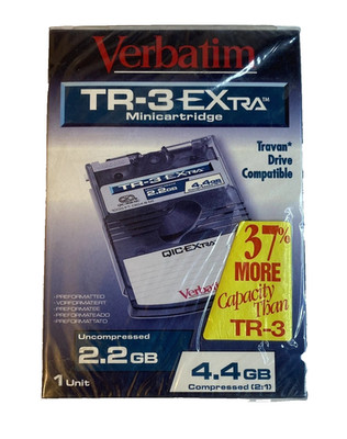 NEW SEALED - Verbatim TR-3 EXtra Tape Drive Cartridge Minicartridge 2.2 4.4 GB