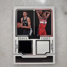 2023 Panini Contenders Rookie Ticket Dual Swatches Victor Wembanyama, Bilal SP