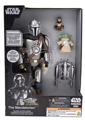Disney Parks Mandalorian Grogu Minch Talking Action Figure Toy Star Wars New
