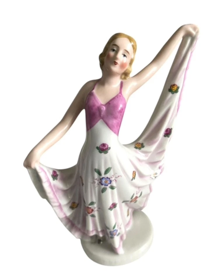 Art Deco German Porcelain Dancing Lady Weiss, Kühnert & Co circa 1930 - image 2 of 4