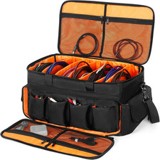 Large Gig Bag Cable File Bag with Adjustable Dividers Dj Cable Gig Bag for Cable