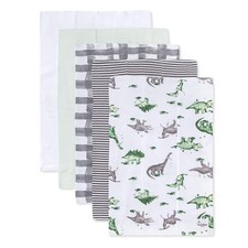 Burt's Bees Baby Organic Cotton Burp Cloths 5-Pack - Soft, Absorbent 17x12