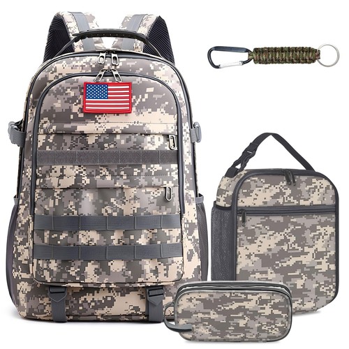 School Backpack for Boys - Camouflage Boys Backpack for Kids Teens Elementary...