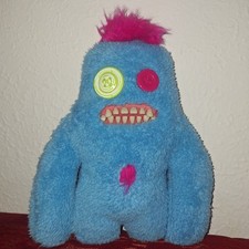 Fuggler Hairy Fuggs Sasquoosh 9" Plush Blue Tuft Series 1 ZURU Ugly Monster Toy