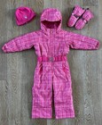 Spyder Girls Snowsuit, Hat And Mittens Set In Pink Size 3 EUC — photo 1