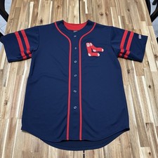 Boston Red Sox Jersey Mens L Blue Majestci Cooperstown Collection MLB Baseball