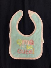 Unbranded - one piece baby cloth bib | multicolor text theme