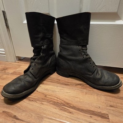 Original WWII US Army M-1943 Double Buckle Boots Size 11 
