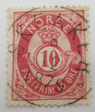 TIMBRE NORVEGE N° 25 - OBLITERATION SKEAKER 1879