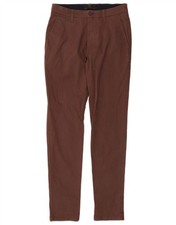 Marks & Spencer Mens Skinny Chino Trousers W28 L31 Brown Cotton DS04