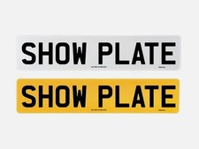 Show Plates - Front & Rear License Plates Number Plates Show Standard 2D Printed