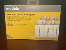 Medela Breast Milk Collection & Storage Set 6 Breastmilk Storage Bottles -Sealed