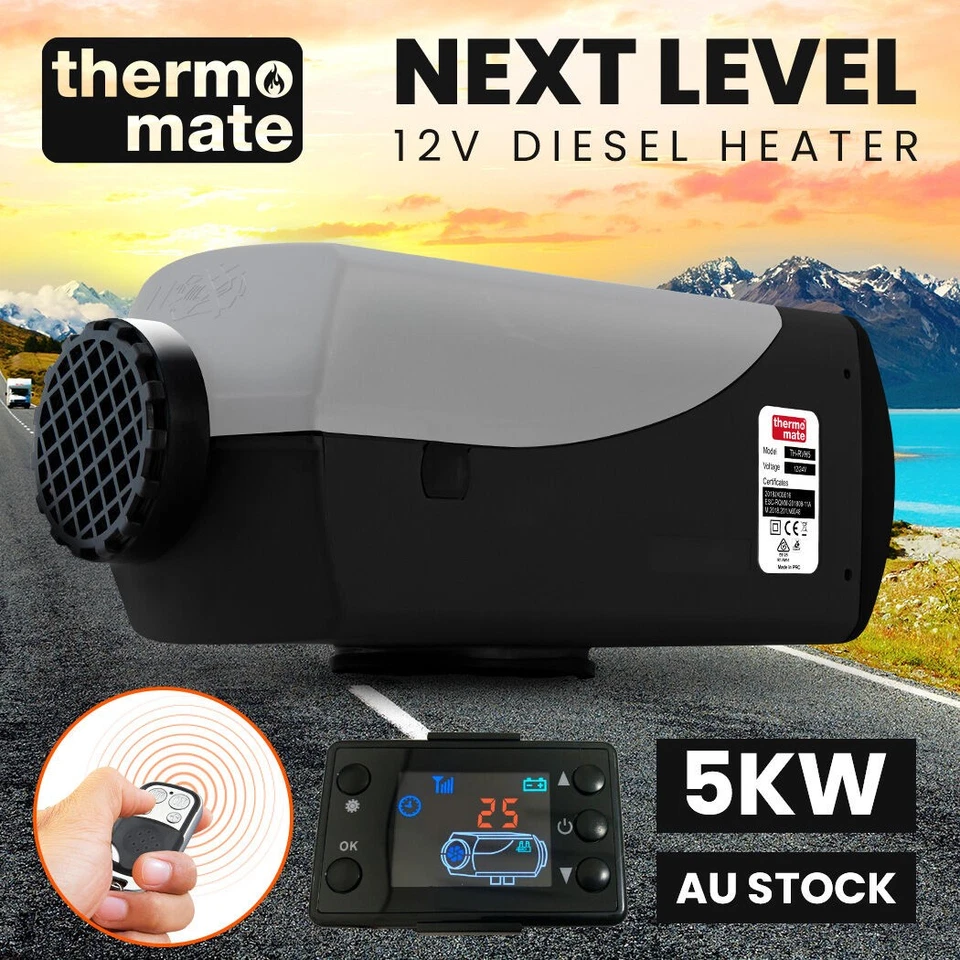 Diesel Heater 12V Caravan Camper Trailer Van Air Motorhome RV 5kW Volt Parking