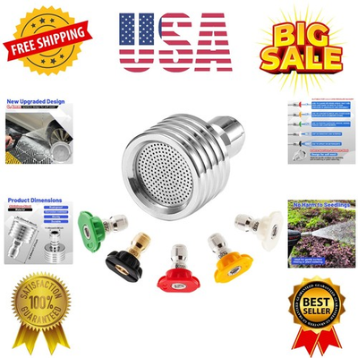 #ad Pressure Washer Shower Nozzle for Soft Wash 5 Power Washer Nozzle Tips Soft... $29.99