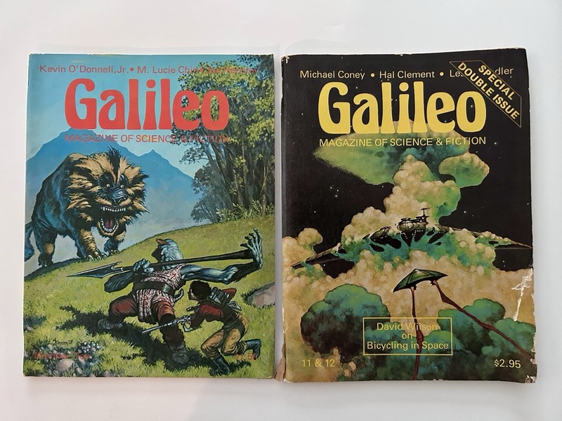 Vintage Galileo Sci-Fi Magazine Lot Issues 10 & 11/12 Double Issue 1979 C.J. Che