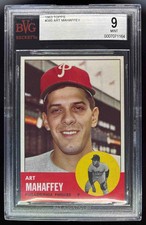 1963 Topps #385 Art Mahaffey BGS 9