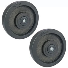 Push Cart Wheels, Heavy Duty 4 Inch PU Caster Wheels Bearings L:5 Inch Black