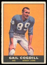 1961 Topps Gail Cogdill RC Detroit Lions #32 EX