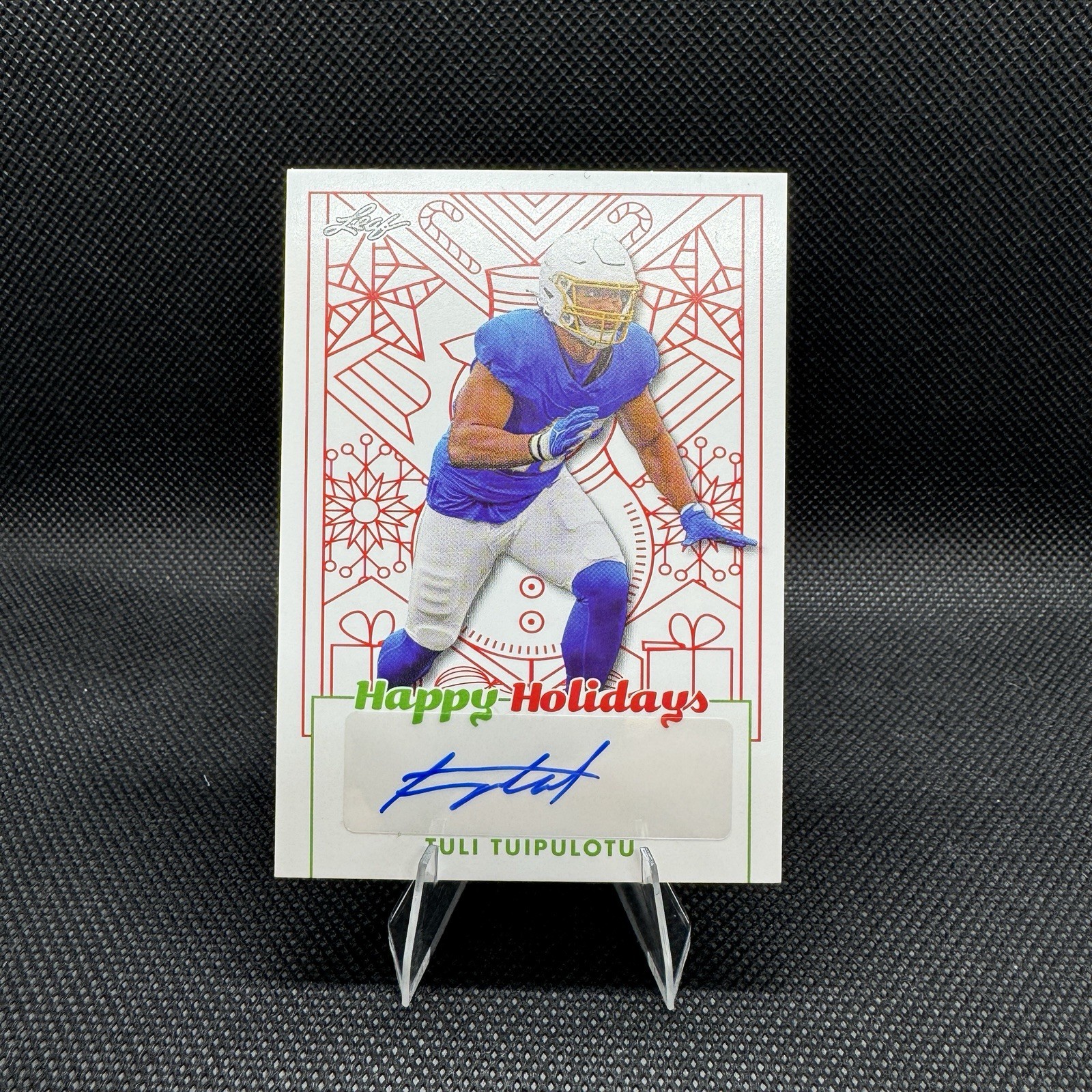 2023 Leaf Exotic - Tuli Tuipulotu #BA-TT1 Happy Holidays Auto