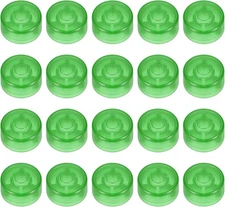 MECCANIXITY 20 Pcs Footswitch Toppers Guitar Pedal 12mm, Bright Dark Green 