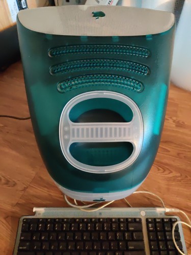 Apple iMac G3 M4983 Bondi Blue 233Mhz 512K Cache 32MB 32GB w Mouse And Keyboard - Photo 5/13
