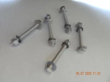 ALUMINUM HEX CAP SCREWS 3/8-16 x 3" WLOCK WASHER FLAT WASHER & NUTS 5 PCS. NEW