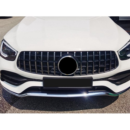 Silver Front Pana GTR Grille Grill For Mercedes Benz X253 GLC300 GLC43 2020-2022 - Picture 4 of 15