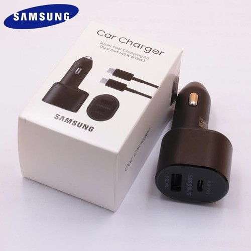 Samsung Super Fast Dual Port 45W & 15W PD car charger for galaxy S21, S22, S23 + - Picture 2 of 11