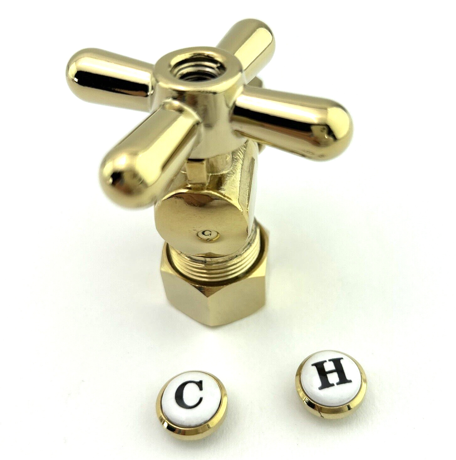 Kingston Brass CC54402X Vintage 5 8 X 1 2 OD Comp Angle Stop Valve kingston-brass-cc54402x-vintage-5-8-x-1-2-od-comp-angle-stop-valve