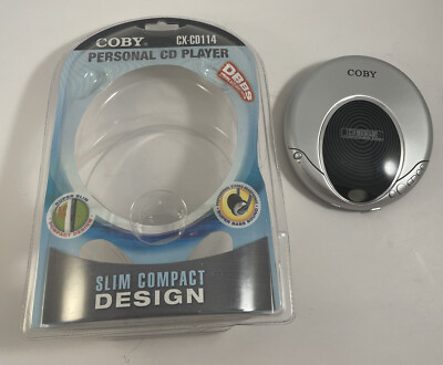 Coby Bass CX-CD114 Personal CD Player Slim Compact Design Works No Headphones