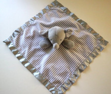 Gray Elephant Striped Lovey Security Blanket Baby Boy Girl Circo 14x14 Toy