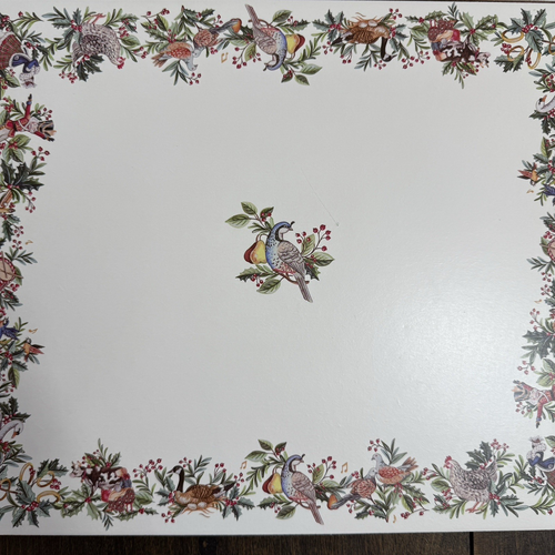 POTTERY BARN 12 DAYS OF CHRISTMAS CORK PLACEMATS SET OF 4 - Picture 3 of 9