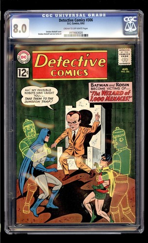 Detective Comics #306 1962 CGC 8.0 VF C/OW High Definition Scans**