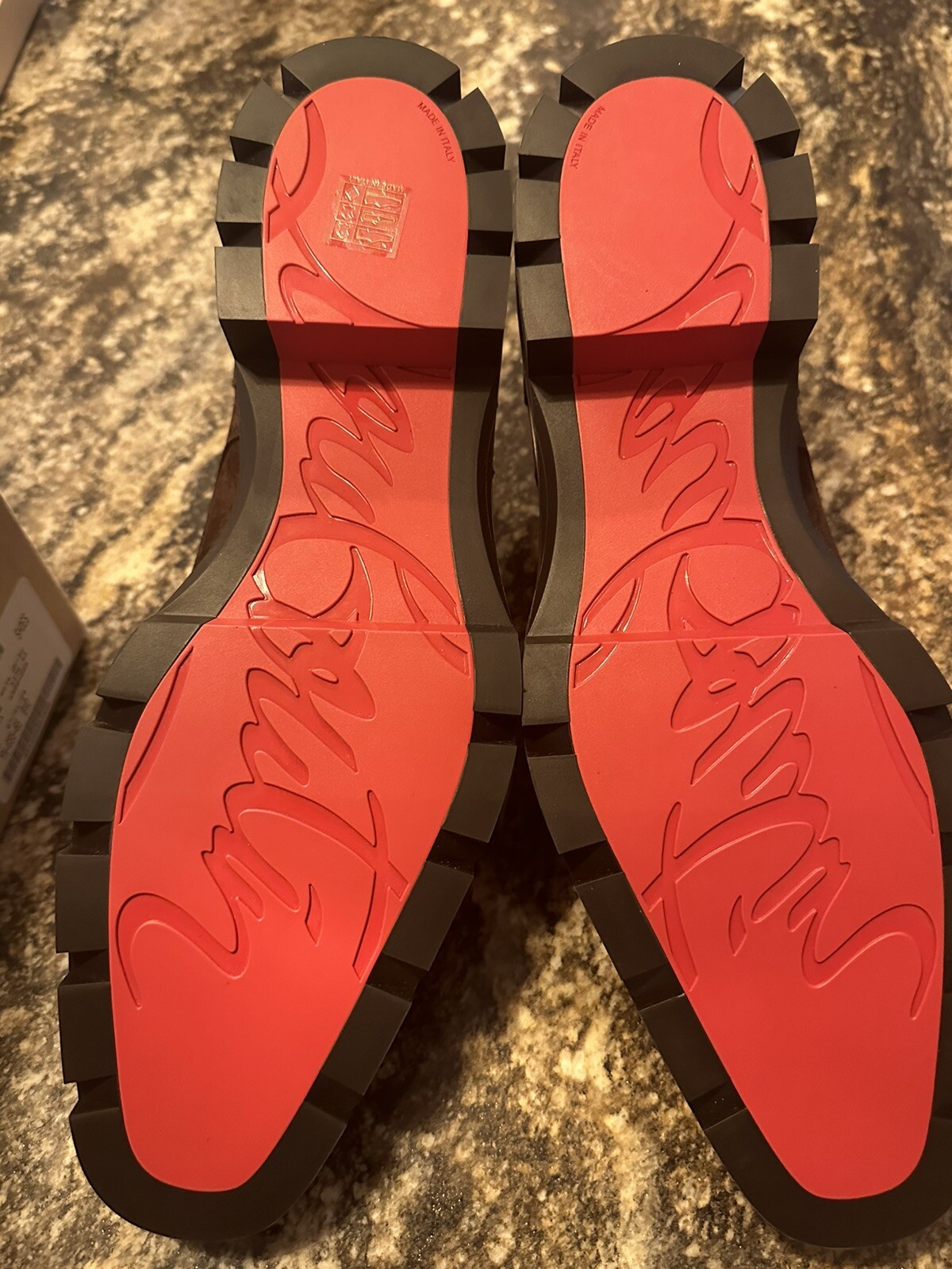 SAOLA Scarpe derby Christian Louboutin uomo Davisol suola a strappo taglia EU 43 US 10