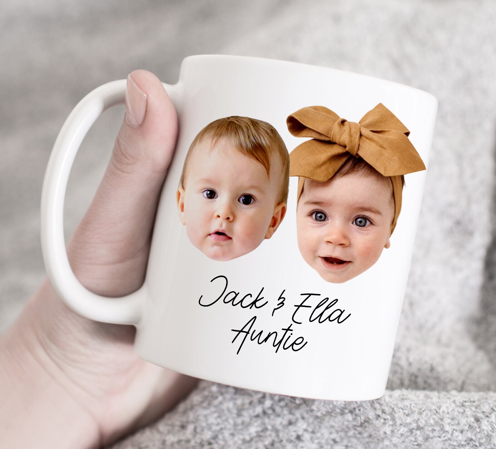 Two Baby Face Mug Custom Baby Face Mug Personalized Gift Custom Mug Gift For