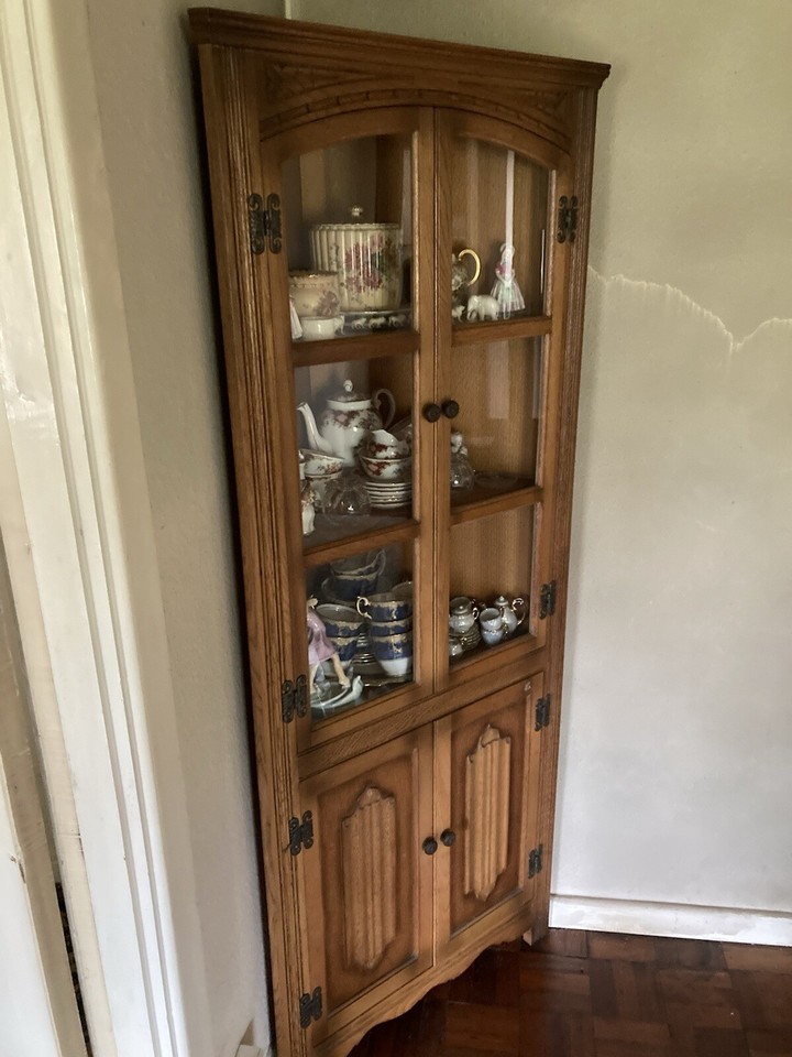 corner display with glass doors eBay