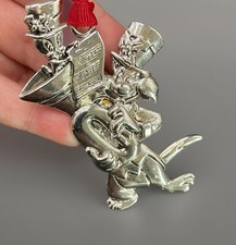 Vtg Looney Tunes Holiday Collection WB Metal Christmas Ornament Sylvester Tweety