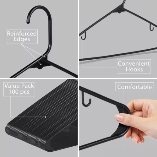 100 PCS Non-slip Clothes Hangers Suit Hangers Space Saving Home Organization - Picture 31 of 47