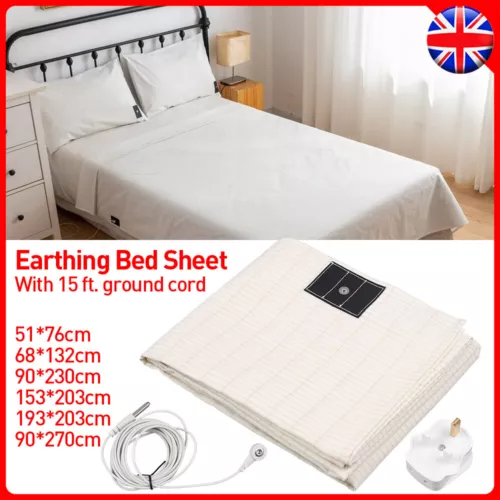 Earthing Sheet W/ Grounding Connection Cord Conductive Grounding Mat Pillowcase