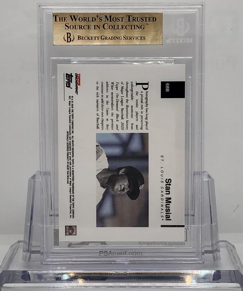 Stan Musial 2020 Topps On Demand Black & White SSP /25 CARDINALS    9.5 Gem Mint - Image 2 of 3