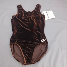 GK Elite Gymnastics Leotard Brown Velvet Adult Extra Small
