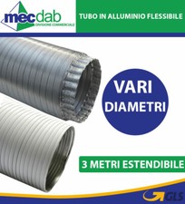 Tubo In Alluminio Flessibile Per Cappe Stufe Caldaie e Forni 3 Metri
