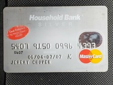Household Bank Silver Mastercard Exp 2007 Cc1502
