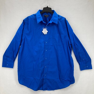king size mens dress shirts KingSize Big & Tall Wrinkle-Free Short-Sleeve Dress Shirt