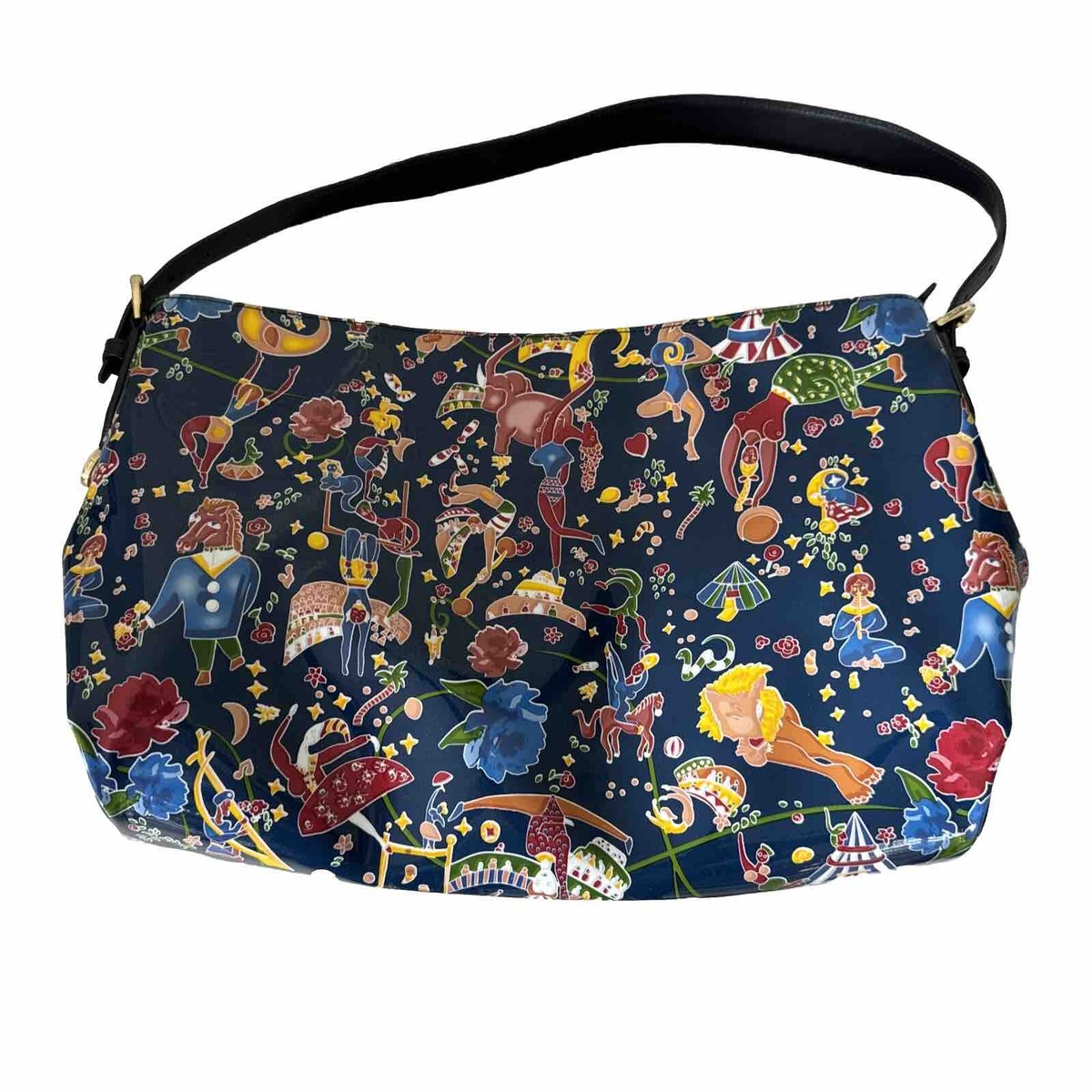 PIERO GUIDI- Navy, Magic Circus,  Large Handbag