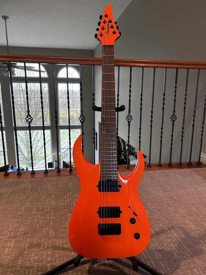 Jackson Pro Series Signature Misha Mansoor Juggernaut HT7 - Neon Orange - Image 4 of 4