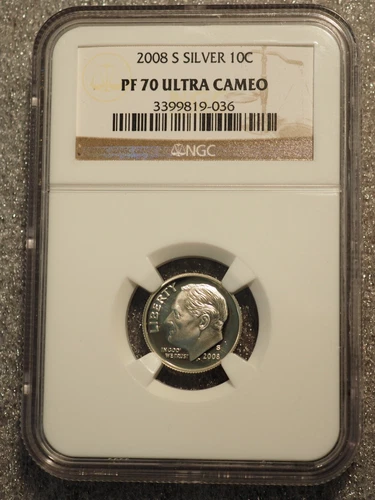 2008 **S** SILVER **Roosevelt Dime** - NGC PR70 ULTRA CAMEO! FREE SHIP! G0699